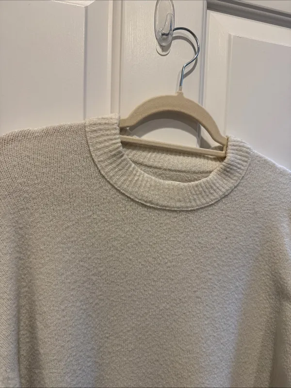 aerie Cream Crewneck Sweater - Image 2