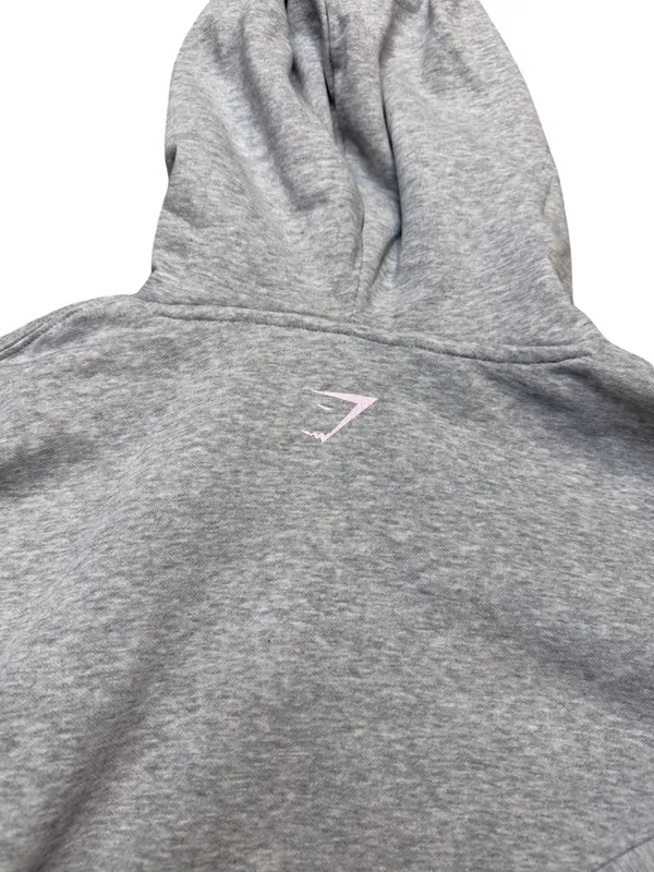 ✨‎ GYMSHARK Strength Dept Hoodie Pullover Gray Logo Women’s S ✨ - Image 3