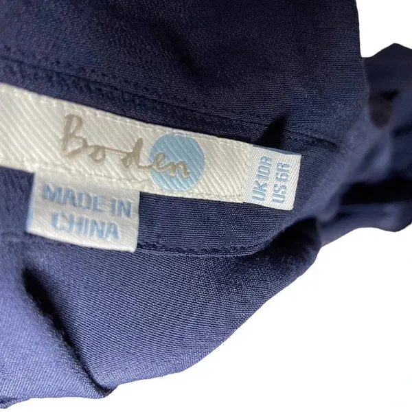Boden Highbury‎ Peter Pan Collar Dress Navy Blue Size US 6 - Image 12