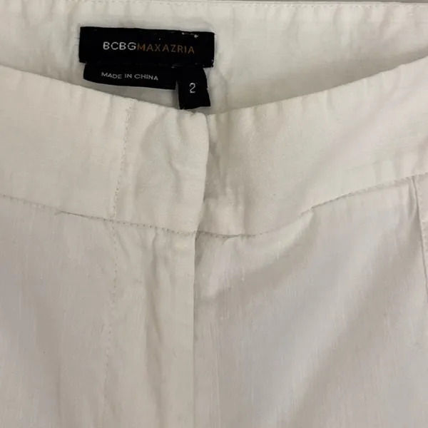 BCBGMAXAZRIA Linen Wide Leg Casual Boho Lightweight Loose Fit Pants Size 2 - Image 4