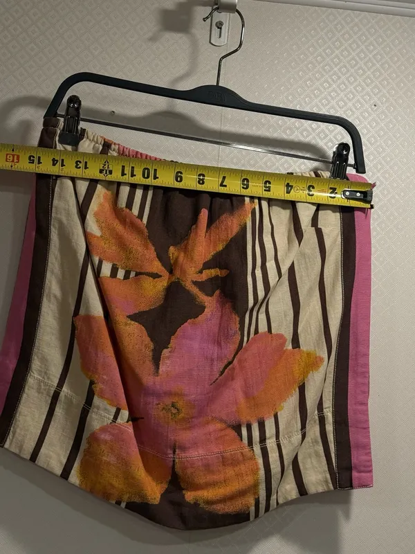 NWT Free People Tropical Floral Zebra Stripe Off Shoulder Boho Top Size Small - Image 6