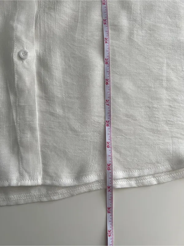 BSUBSEACH White Sheer Button Down Long Sleeve Swimsuit Beach Cover Up One Size - Image 12
