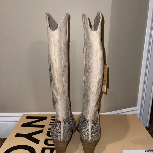 Madden Girl Glittery Tall Western Boots Super Bling! Size 6-7-10–11…Yes those four sizes!!! - Image 5