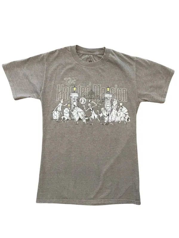 THE HAUNTED MANSION Disney Parks Hanes Gray Glow in the Dark T-shirt VTG Y2K S - Image 2
