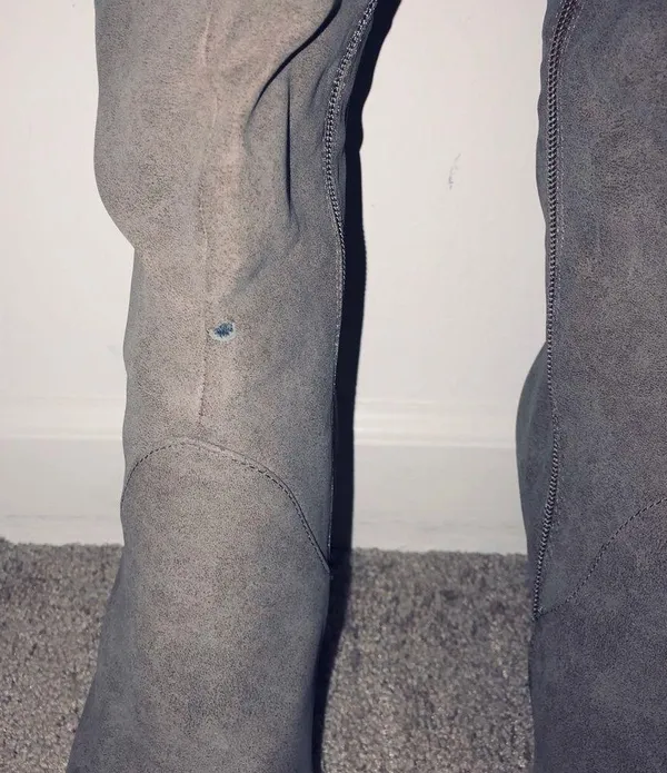 Tan:Olive Wedge Boots Size 9 - Image 4