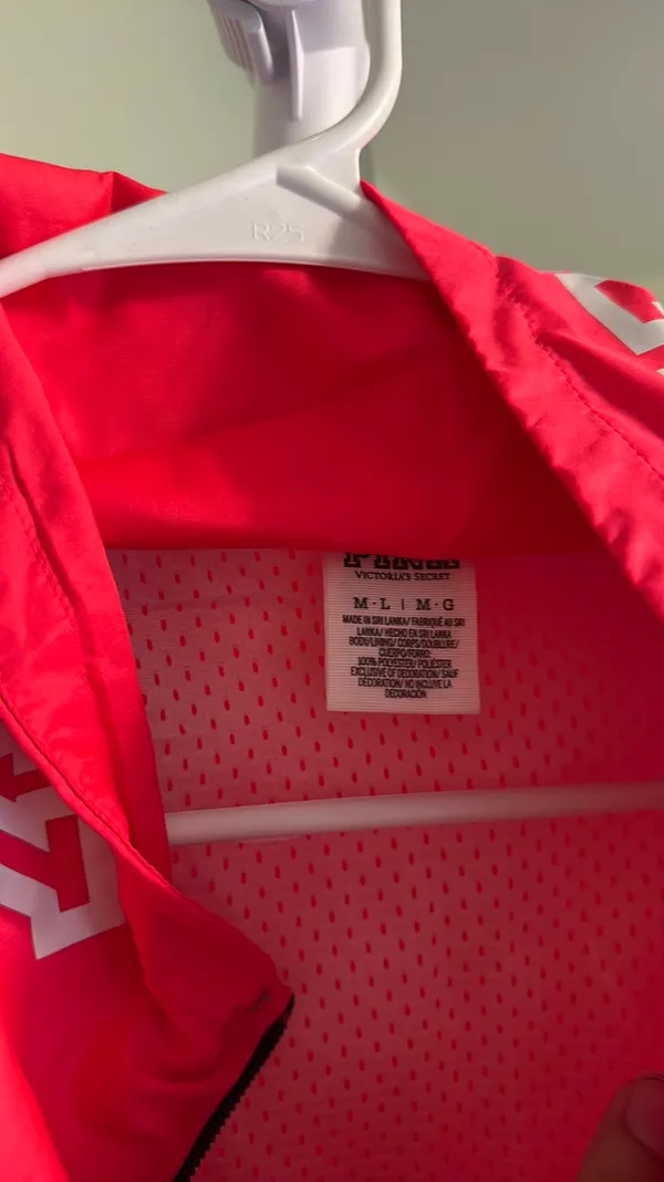 Victoria's Secret PINK Windbreaker Red Size L - Image 3