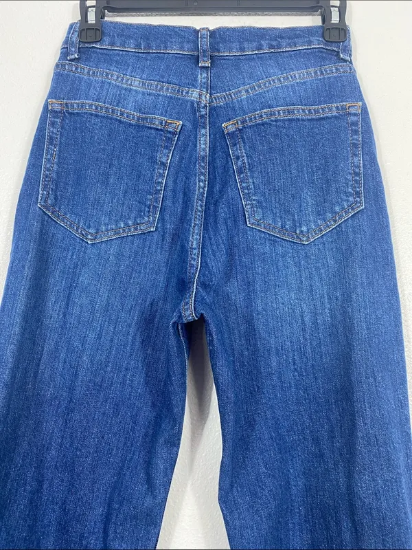 Reformation Dark Blue Wide-Leg Jeans Size 26 - Image 7