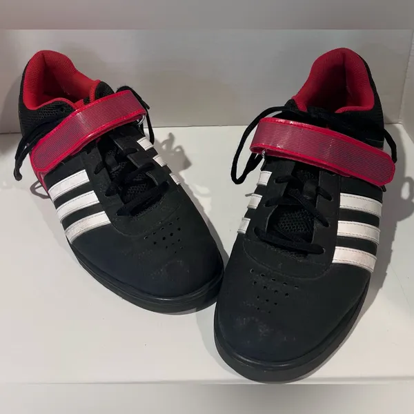 Adidas Powerlift 2.0 Black, Red, White Weightlifting Trainer Shoes‎ Men's Size 9 - Image 8