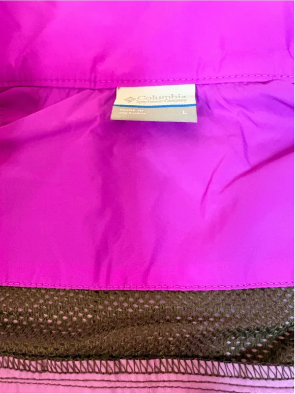 Columbia Purple Full Zip Rain Jacket Size L (21” PTP) - Image 8