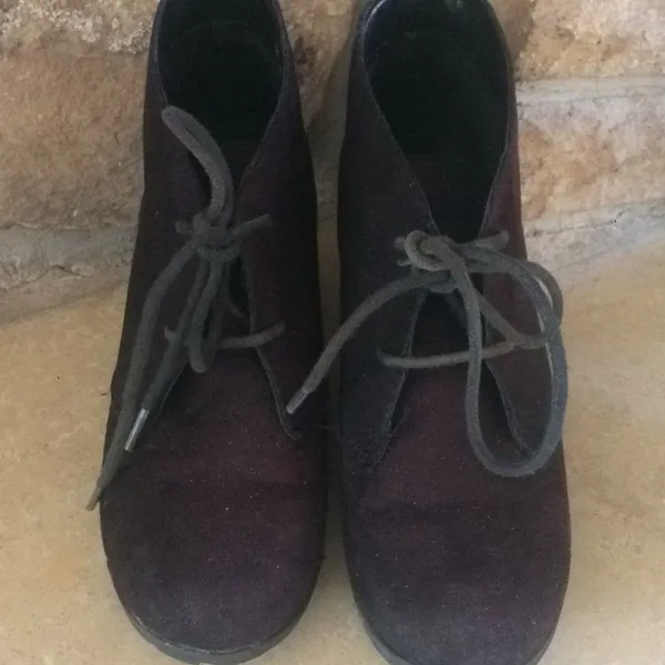 White Mountain Irma Heeled Lace Up Vegan Booties Black Size 7.5 - Image 3