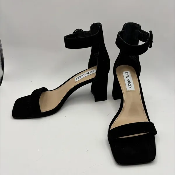Steve Madden Women Reverie Ankle Leather Square Toe‎ Sandals shoes sz 6M - Image 5
