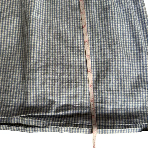 Blue White Gingham Crop Top Size S Spaghetti Strap Heart Neck Tie Back Y2K Cute - Image 5