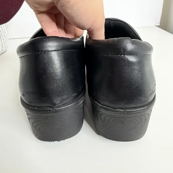 DrScholls Dynamo Work Leather Clog Black 8M Nurse‎ Doctor Slip/Oil Resistant - Image 8