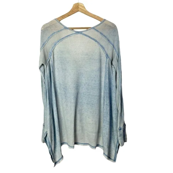 Free People Light Blue Pacific Thermal Long Sleeve S‎ - Image 3