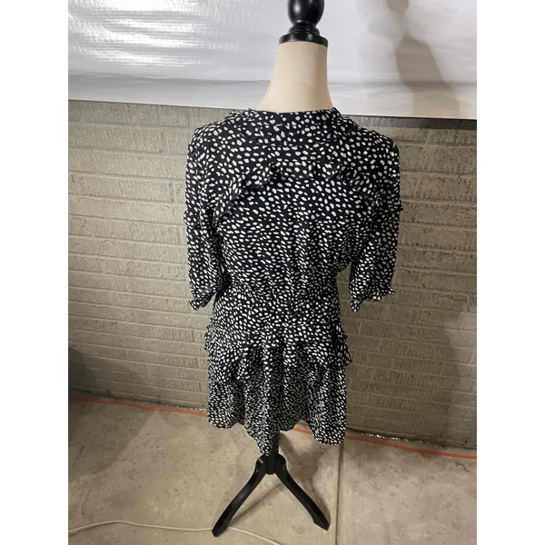 Bohme Polka Dot half Sleeve Ruffle A‎ Line Dress Size Small - Image 2