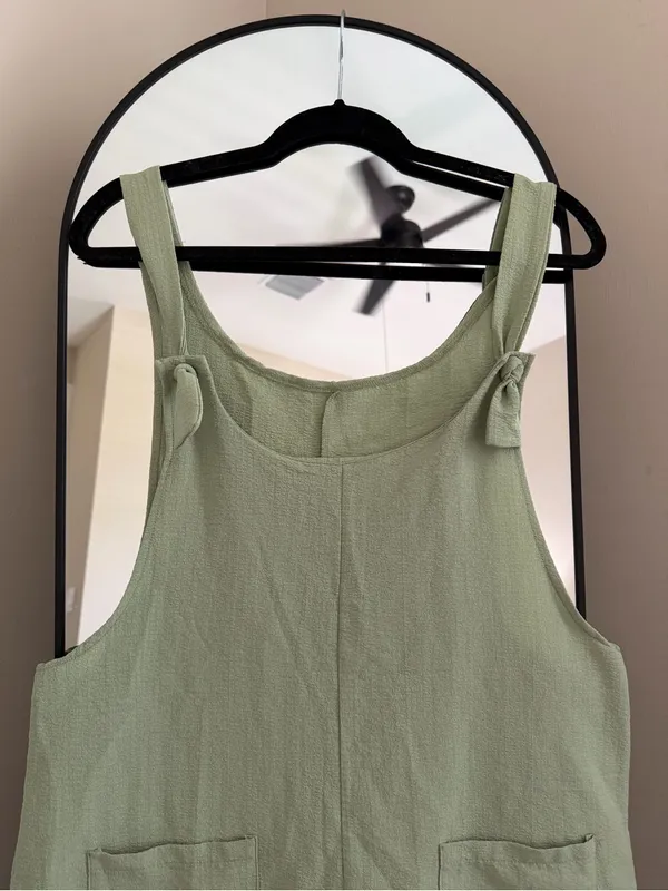 Amazon Light Green Sleeveless Romper Jumpsuit - Image 2