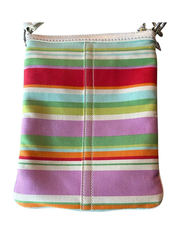 Y2K Vintage Coach Striped Swingpack Crossbody - Image 2