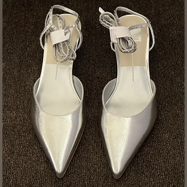 Dolce Vita Loklyn Studded Heels Silver Color Women’s Size- 8.5 - Image 4
