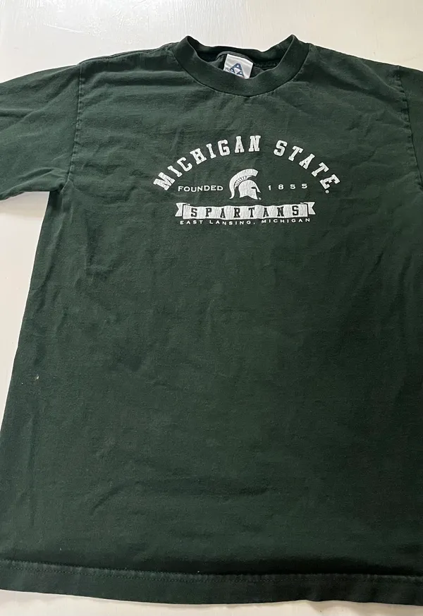 michigan state university shirt Green - Image 2