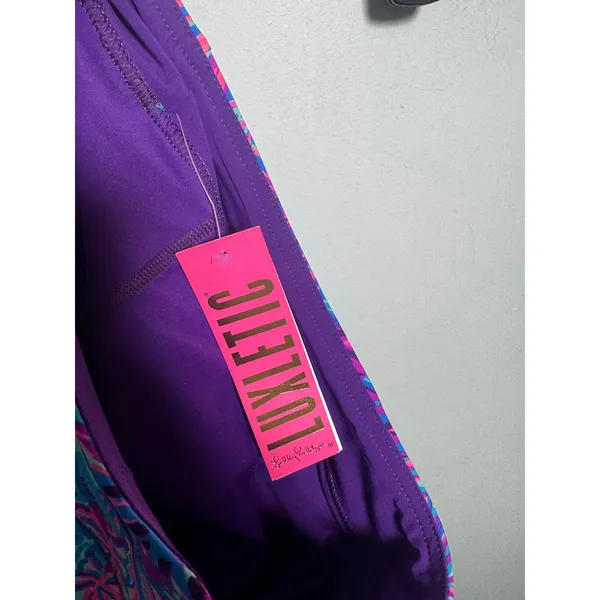 Lilly Pulitzer Luxletic Athletic Skort Pink Blue Print Pocket Skirt Size 4 - Image 6