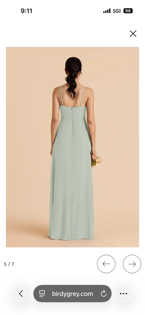 Birdy Grey Amy Sage Green Chiffon Dress - Image 2