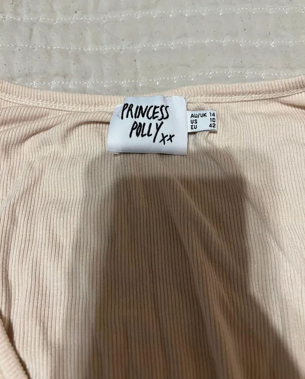 Princess Polly White Cropped Top - Image 4
