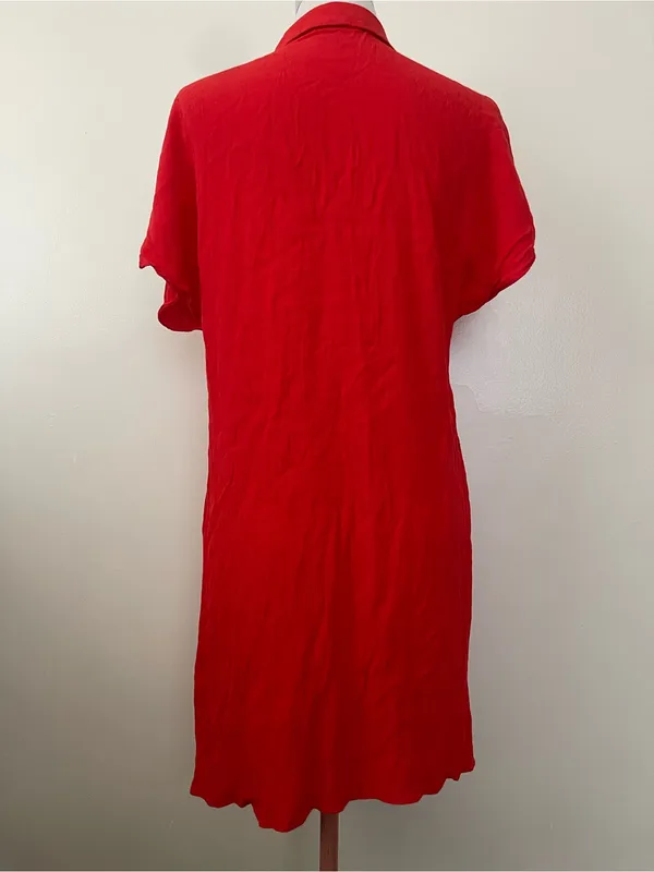 Wilfred Red Lightweight Shirt Dress - Image 3