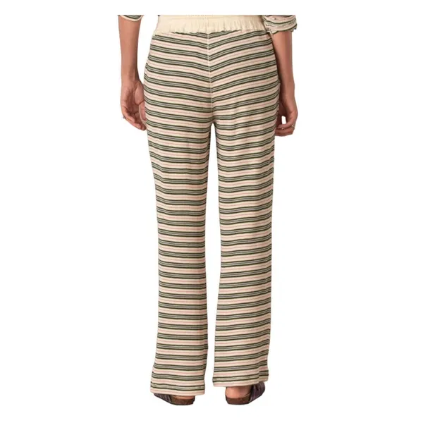 Sundance Cream Green&Pink Stripe Dina Waffle Knit Sleep Pants Sz.S - Image 2