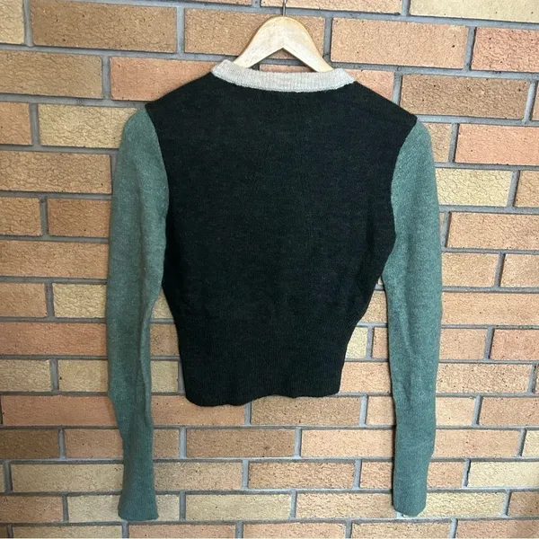 NWT Rag & Bone "Lindsay" Green Colorblock Alpaca Wool Knit Sweater Size XS - Image 6