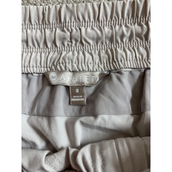 Athleta Skirt 8 Tan Activewear Hiking Utility Gorpcore Drawstring Zip Front - Image 5