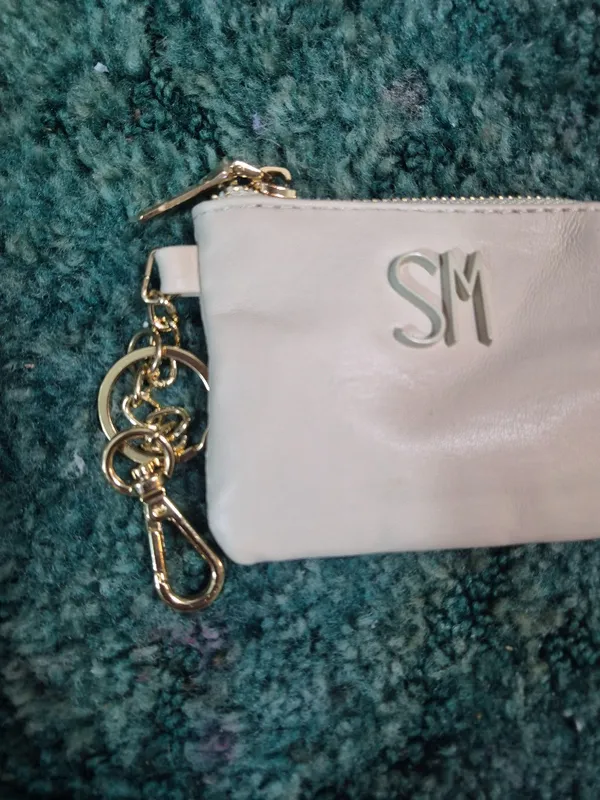 Steve Madden Leather Coin Purse Keychain - Image 2