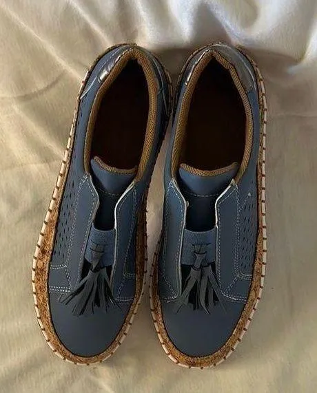 Blue Tassel Loafers – Approx. Size 7–7.5 - Image 2