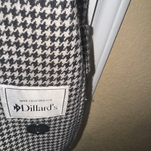 Westbound Houndstooth Pea Coat Sz 12 Wool Blend Exclusively Made For Dillard’s - Image 7