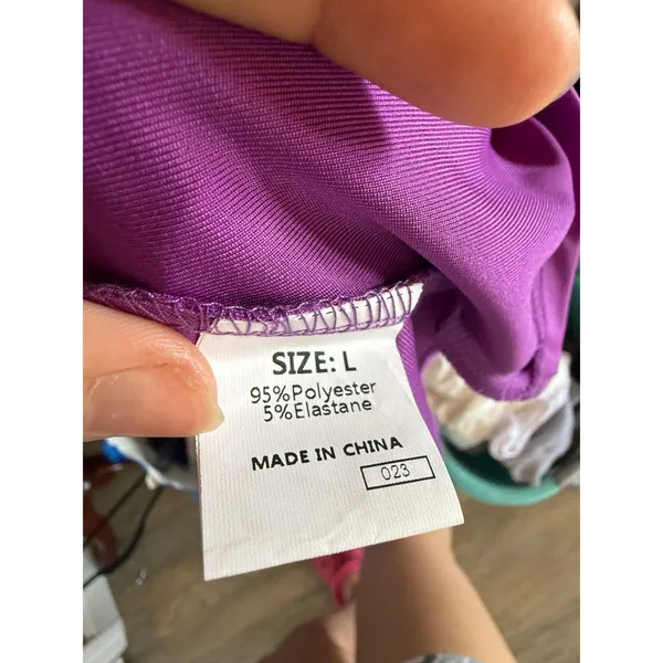 Dokotoo‎ Purple Flutter Sleeve Wrap V-Neck Midi A-Line Dress Large - Image 3