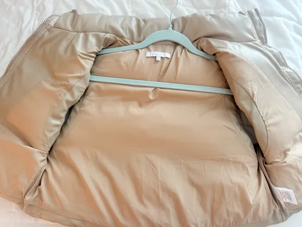 Beige puffer vest Tan - Image 4