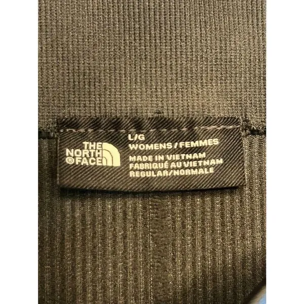 The North Face 7/8 Gray Athletic Leggings Partially Ribbed Size Large (8733) - Image 4
