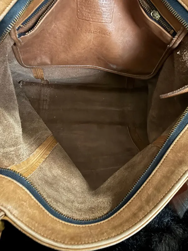 COACH Glove Tanned Cowhide Tote w/hangtag in Brown bag VINTAGE Made in USA - Image 6