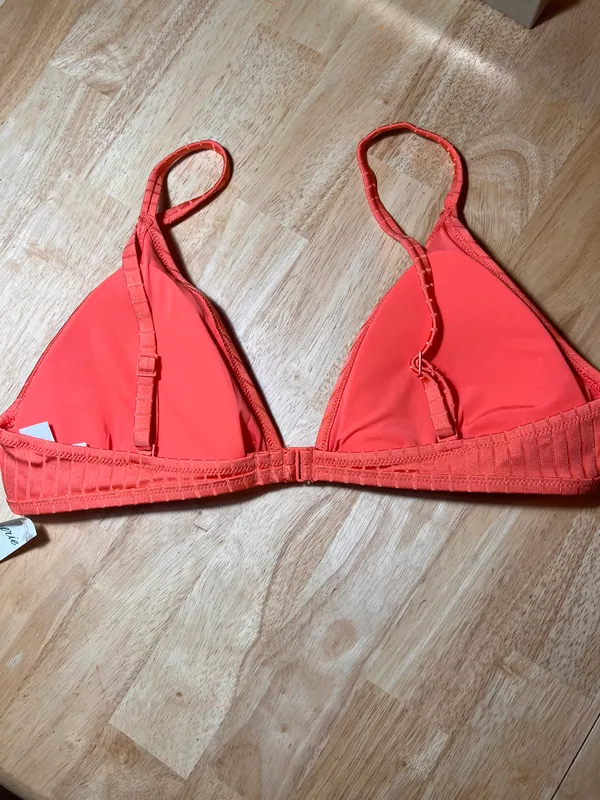 XL Women's Ribbed Crossover Triangle Bikini Top BNWTS - Image 2