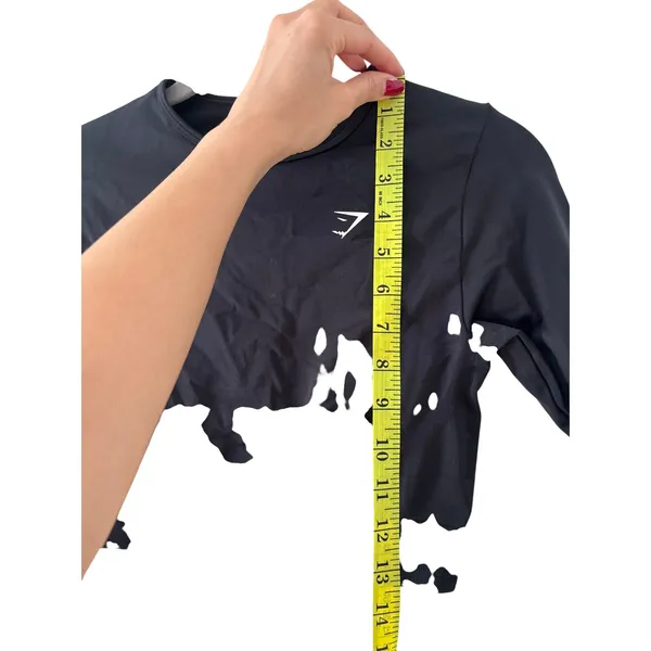 Gymshark Black Crop Long Sleeve Top S - Image 5