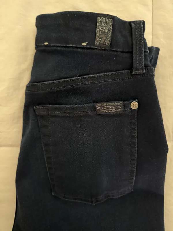 7 For All Mankind Dark Skinny Jeans - Image 3