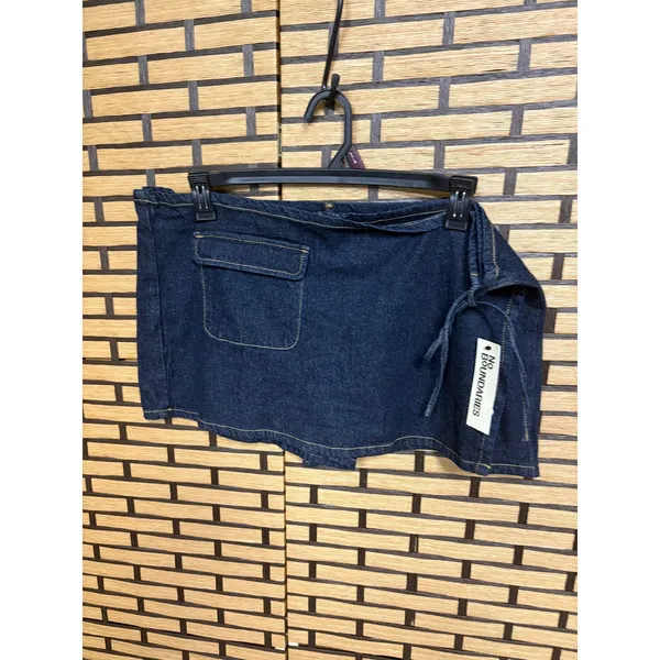 No‎ Boundaries Dark Wash Denim Cargo Skirt Size XXL - Image 2