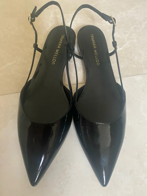 Tamara Mellon Oasis x D'Ascoli Sandals Leather Silk Ankle Wrap - Image 6
