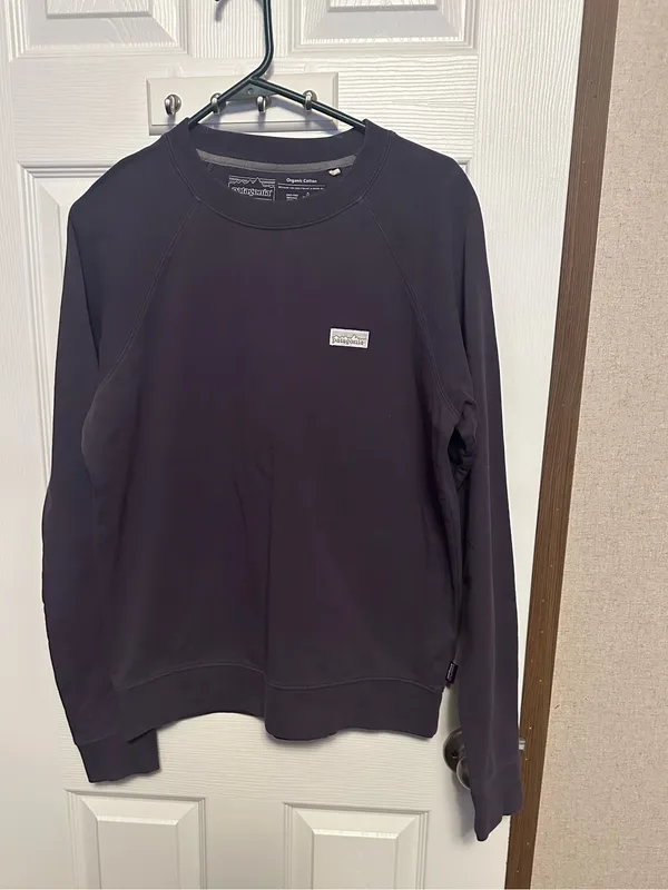 Patagonia Deep Purple Crewneck Sweatshirt with Chest Patch - Image 2