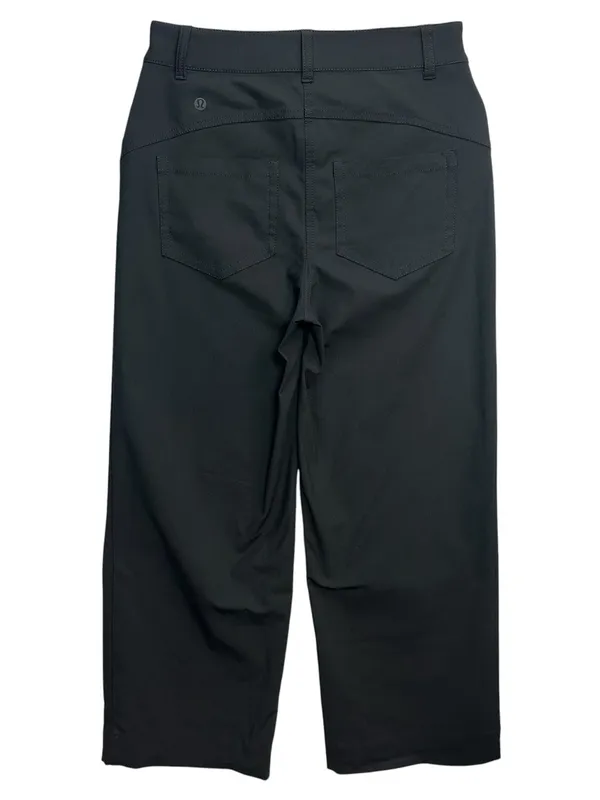 Lululemon City Sleek 5 Pocket Wide Leg Crop Pants Black Size 25 - Image 4
