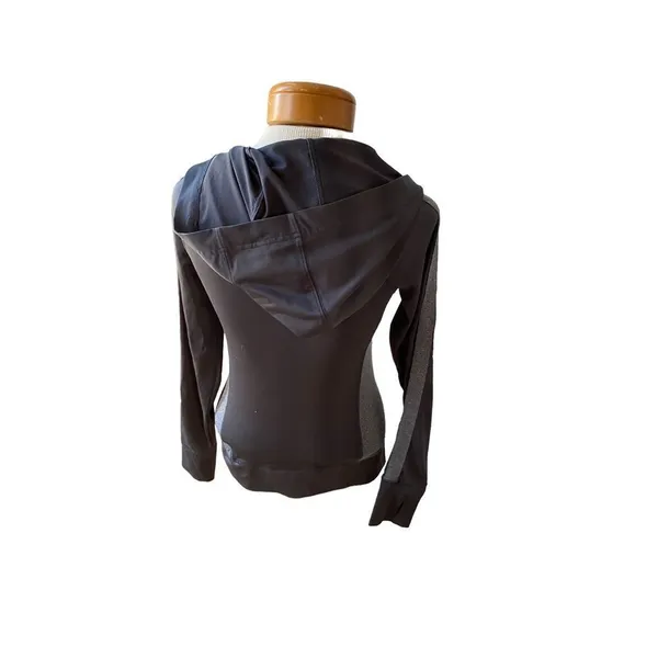 Pink Victoria’s Secret gray zipper hoodie size XS - Image 2