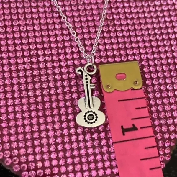 Electric Guitar Necklace Sterling Silver Concert - Image 3