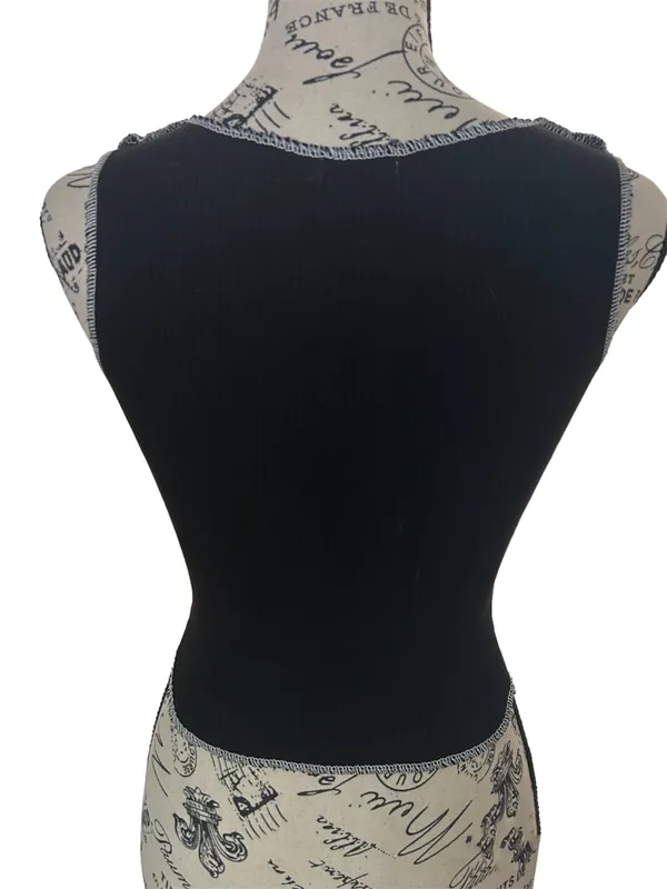 Brand New Black Peekaboo Top Size L - Image 5