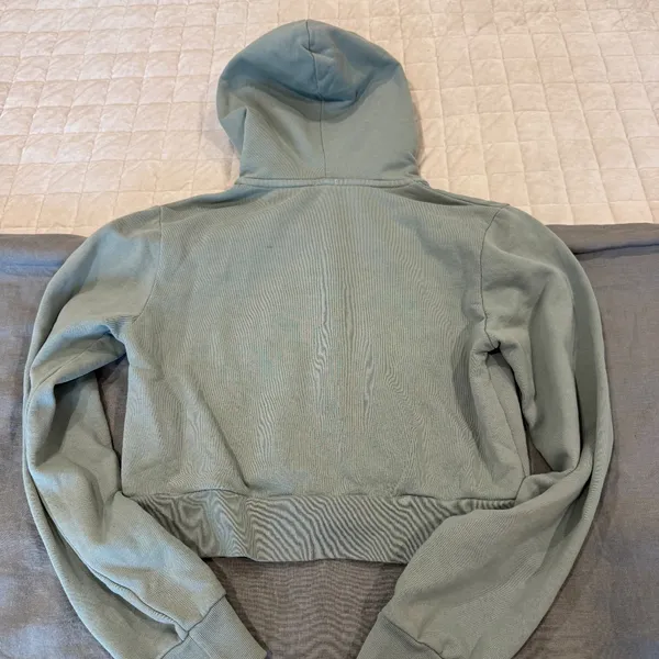 Brandy Melville John Galt Pale Green Crystal Hoodie - Image 3