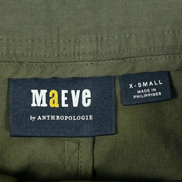 Maeve by Anthropologie Cargo Skirt Womens XS Mini Festival Gorpcore‎ Olive Green - Image 6