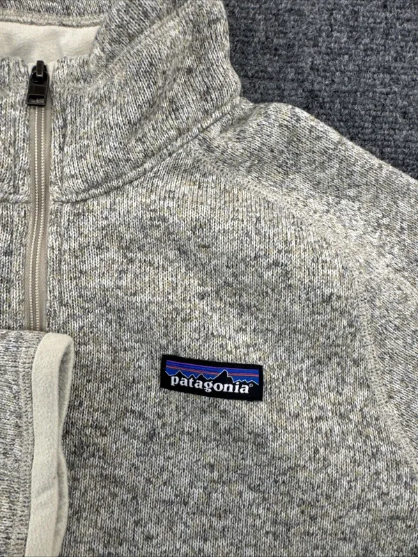 Patagonia Better Sweater 1/4 Zip Women’s S Pelican Gray Fleece Pullover - Image 2
